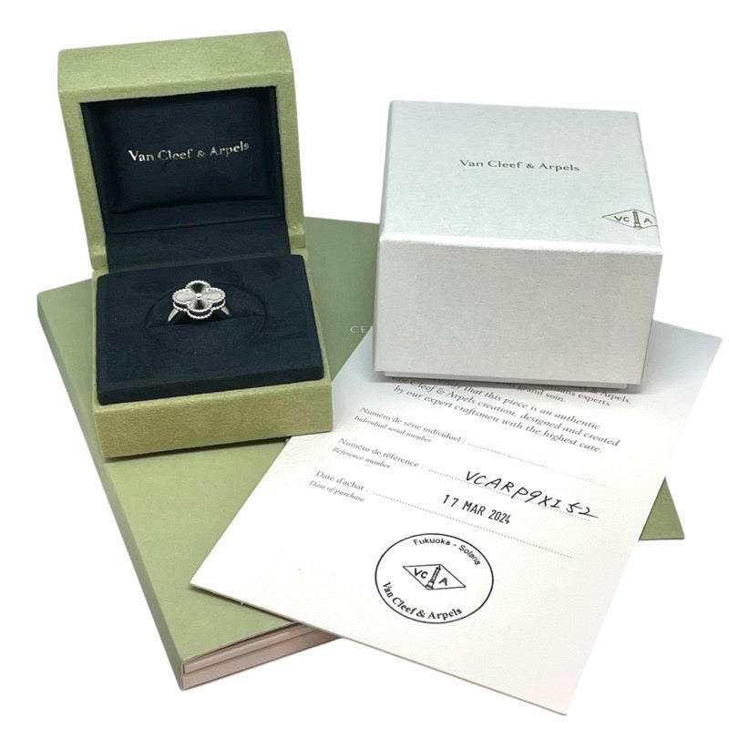 ヴァンクリーフ＆アーペル Van Cleef & Arpels ヴィンテージ アルハンブラ リング 750WG ジュエリー