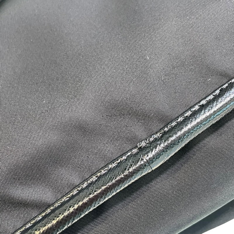 プラダ PRADA Re-Nylon xサフィアーノレザー ショルダーバッグ 2VD034 ブラック シルバー金具 ナイロン ナイロン メンズ ショルダーバッグ