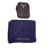 プラダ PRADA Re-Nylon xサフィアーノレザー ショルダーバッグ 2VD034 ブラック シルバー金具 ナイロン ナイロン メンズ ショルダーバッグ