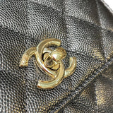 シャネル CHANEL ココハンドル マイクロ AP4245 ブラック ゴールド金具 キャビアスキン レディース ショルダーバッグ