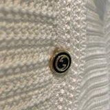 グッチ GUCCI GGボタンクロシェニットカーディガン 743221 ホワイト コットン レディース カーディガン