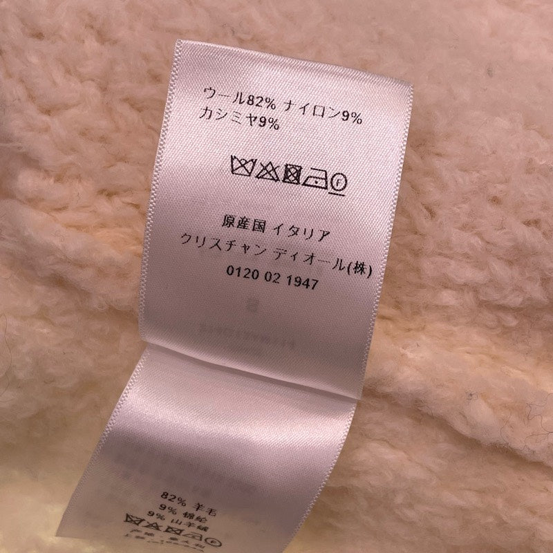 クリスチャン・ディオール Christian Dior ニットボアジャケット 214G13AM114 アイボリー ウール レディース その他アウター