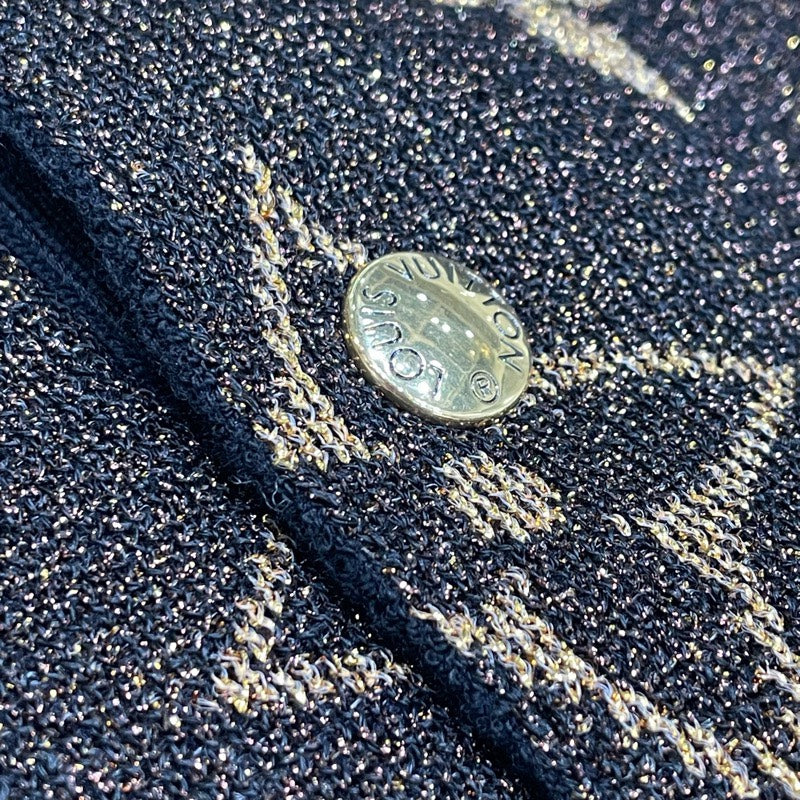 ルイ・ヴィトン LOUIS VUITTON モノグラム総柄タートルネックニットセーター FMKL03 ブラウン ウール レディース ニット