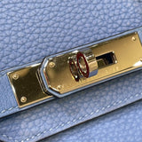 エルメス HERMES バーキン30 ギリーズ A刻 ブルーパラダイス SV金具 トリヨン レディース ハンドバッグ