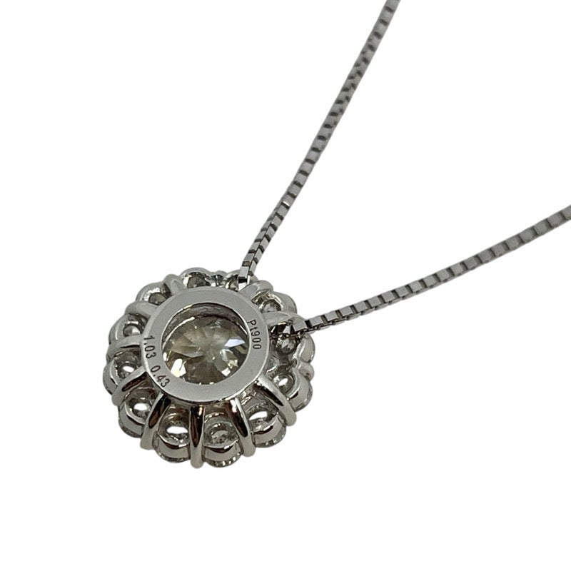 ダイヤモンド ネックレス D:1.03ct D:0.43ct Pt900/Pt850 ダイヤモンド ジュエリー