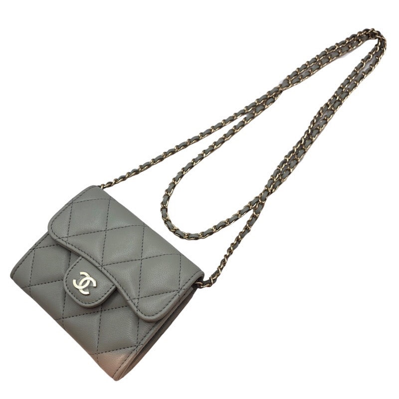 シャネル CHANEL クラシックミニチェーンウオレット AP2569 ラムスキン/GD金具 レディース ショルダーバッグ