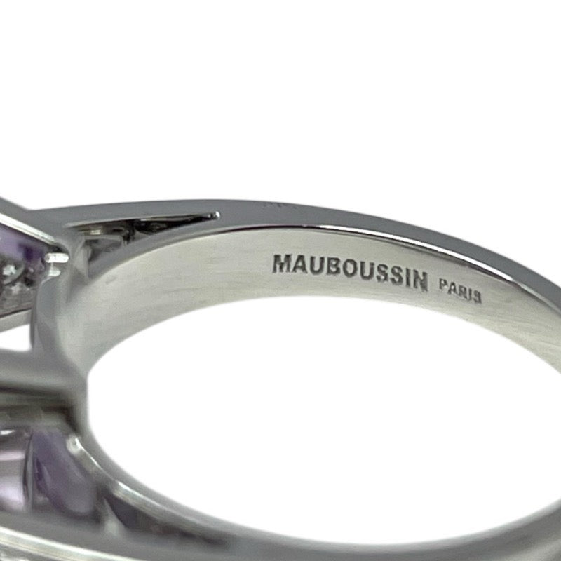 モーブッサン MAUBOUSSIN アメシスト ダイヤシリング ホワイトゴールド 750 ダイヤモンド　 ジュエリー