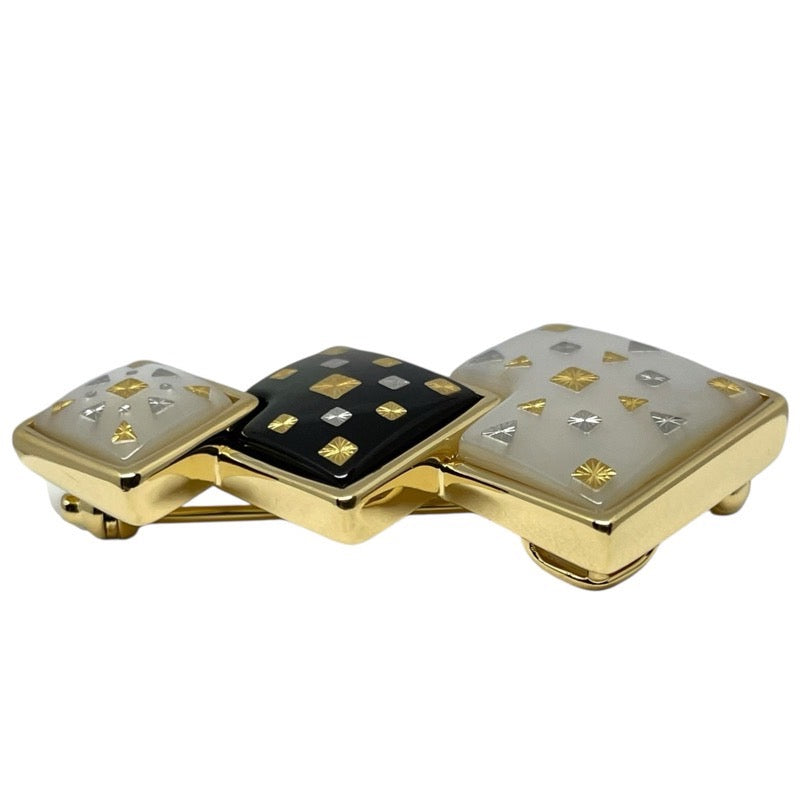 ミキモト MIKIMOTO ピクウェブローチ イエローゴールド K18YG/マザーオブパール マザー オブ パール ジュエリー