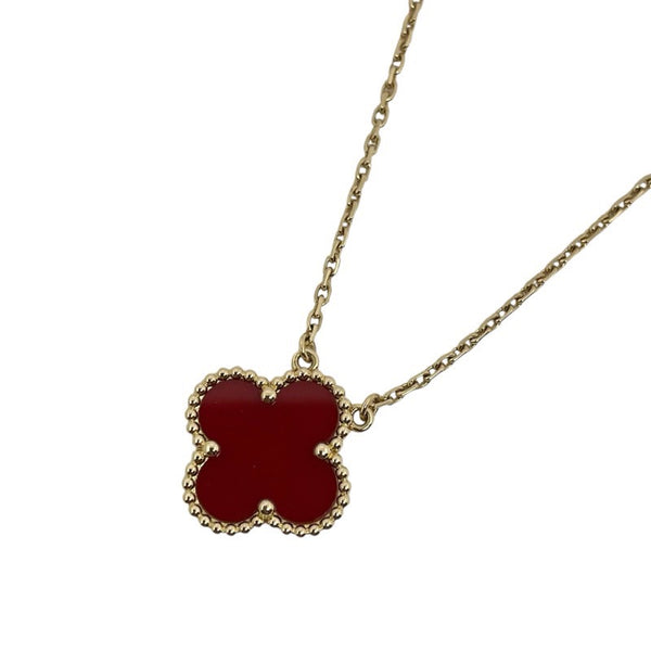 ヴァンクリーフ＆アーペル Van Cleef & Arpels ヴィンテージアルハンブラ ネックレス 1P K18YG/カーネリアン ジュエリー