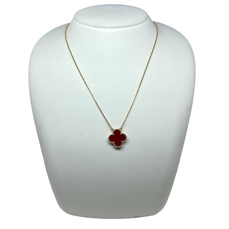 ヴァンクリーフ＆アーペル Van Cleef & Arpels ヴィンテージアルハンブラ ネックレス 1P K18YG/カーネリアン ジュエリー