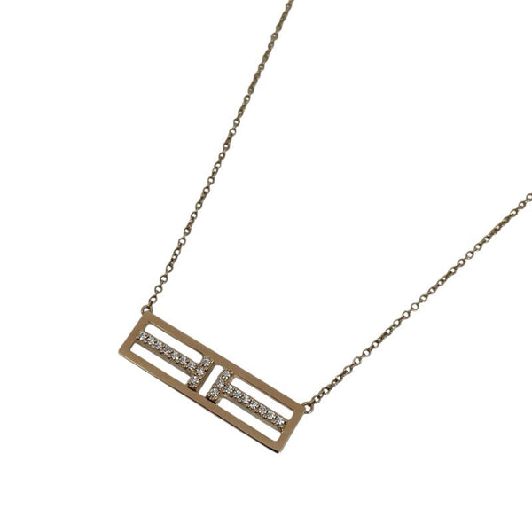 ティファニー TIFFANY＆CO TTWOオープンパーティーカルネックレス 750PG ジュエリー