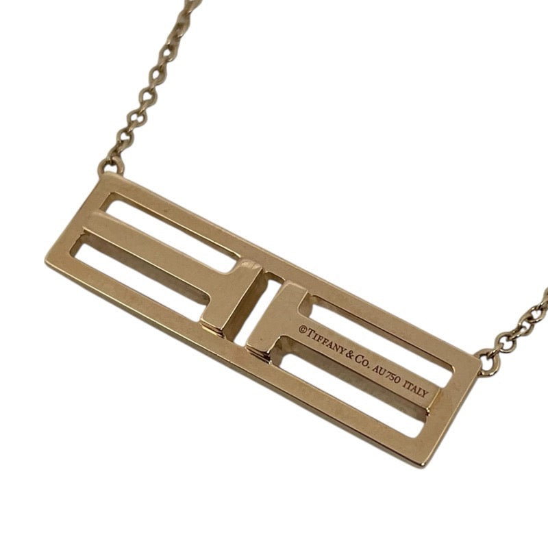 ティファニー TIFFANY＆CO TTWOオープンパーティーカルネックレス 750PG ジュエリー