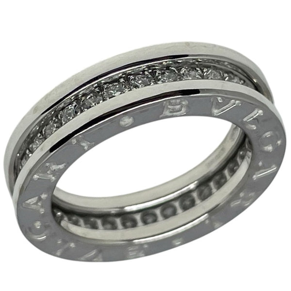 ブルガリ BVLGARI ビーゼロワンリング1バンド(XS) フルダイヤ ホワイトゴールド 750WG ジュエリー