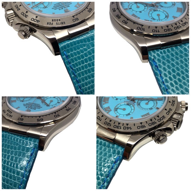 ロレックス　デイトナ　ビーチ　116519 革ベルト ロレックス ROLEX デイトナビーチ ターコイズ 116519 ターコイズ