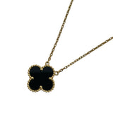 ヴァンクリーフ＆アーペル Van Cleef & Arpels ヴィンテージアルハンブラネックレス オニキス イエローゴールド 750YG/オニキス ジュエリー