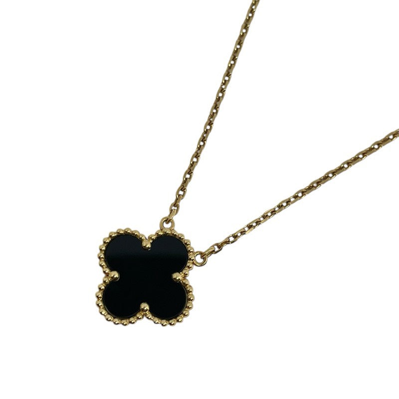 ヴァンクリーフ＆アーペル Van Cleef & Arpels ヴィンテージアルハンブラネックレス オニキス イエローゴールド 750YG/オニキス ジュエリー
