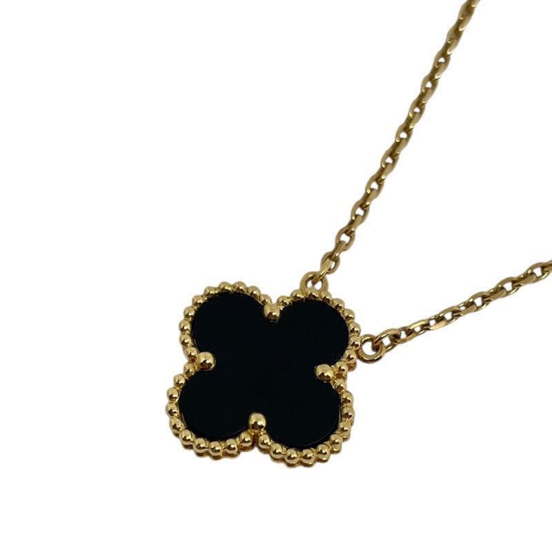 ヴァンクリーフ＆アーペル Van Cleef & Arpels ヴィンテージアルハンブラネックレス オニキス イエローゴールド 750YG/オニキス ジュエリー
