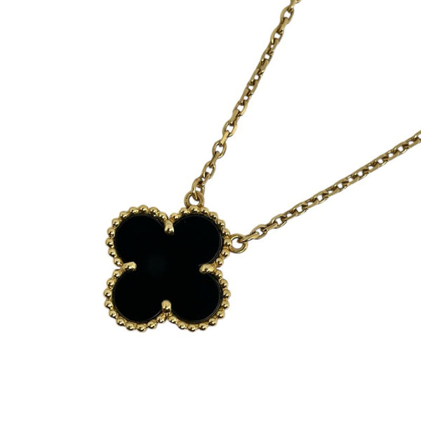 ヴァンクリーフ＆アーペル Van Cleef & Arpels ヴィンテージアルハンブラネックレス オニキス イエローゴールド 750YG/オニキス ジュエリー