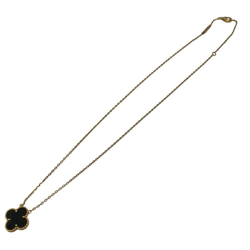 ヴァンクリーフ＆アーペル Van Cleef & Arpels ヴィンテージアルハンブラネックレス オニキス イエローゴールド 750YG/オニキス ジュエリー