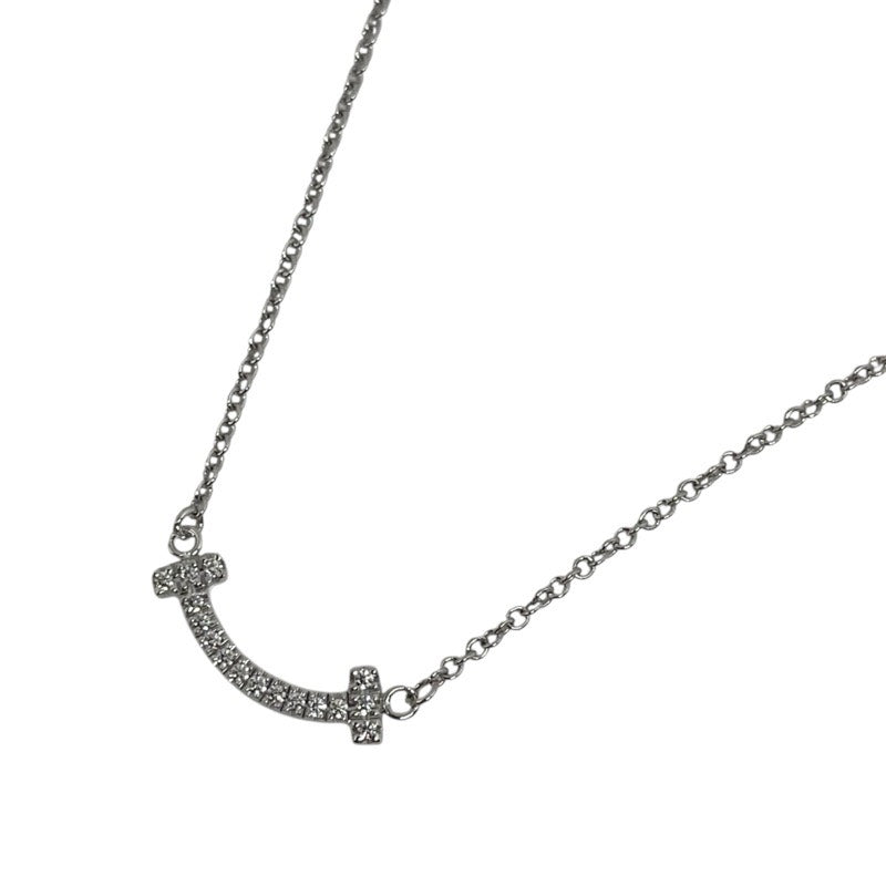 ティファニー TIFFANY＆CO Tスマイルダイヤネックレスミニ ホワイトゴールド 750WG ジュエリー
