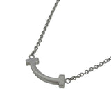 ティファニー TIFFANY＆CO Tスマイルダイヤネックレスミニ ホワイトゴールド 750WG ジュエリー