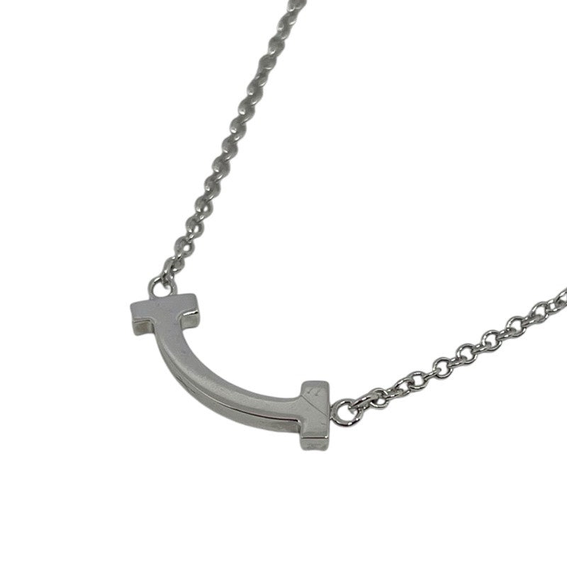 ティファニー TIFFANY＆CO Tスマイルダイヤネックレスミニ ホワイトゴールド 750WG ジュエリー