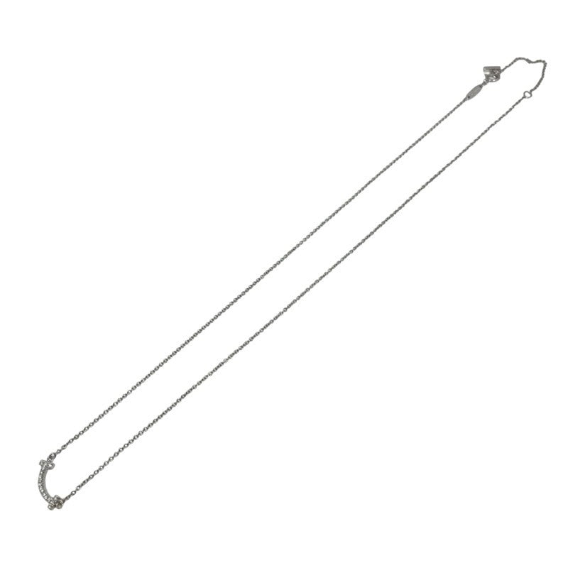 ティファニー TIFFANY＆CO Tスマイルダイヤネックレスミニ ホワイトゴールド 750WG ジュエリー