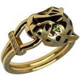 カルティエ Cartier パンテールドゥカルティエリング イエローゴールド 750WG/オニキス/ダイヤモンド ジュエリー