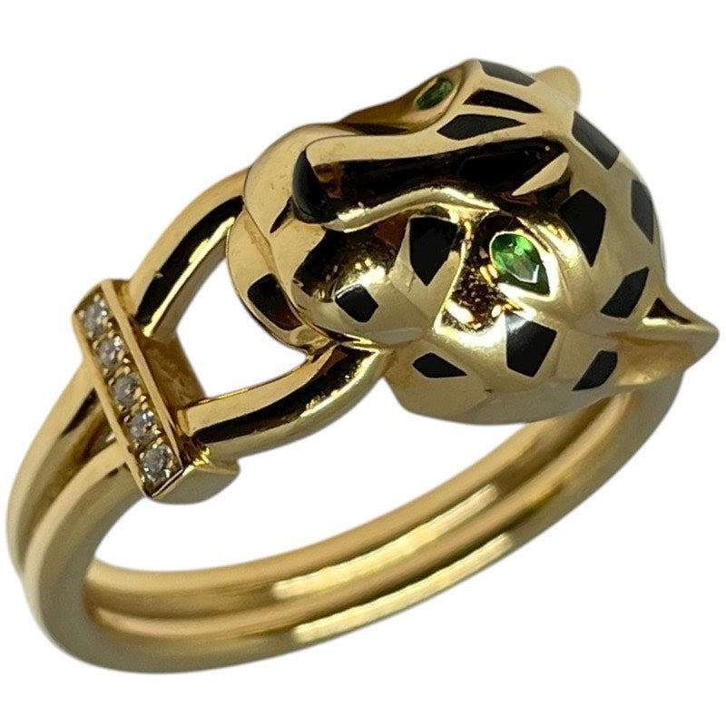 カルティエ Cartier パンテールドゥカルティエリング イエローゴールド 750WG/オニキス/ダイヤモンド ジュエリー