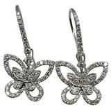 グラフ GRAFF バタフライシルエットドロップピアス ホワイトゴールド 750WG ジュエリー