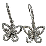 グラフ GRAFF バタフライシルエットドロップピアス ホワイトゴールド 750WG ジュエリー