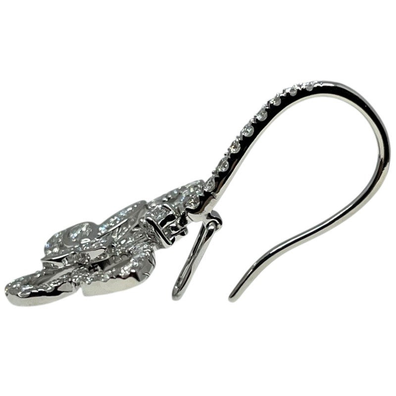 グラフ GRAFF バタフライシルエットドロップピアス ホワイトゴールド