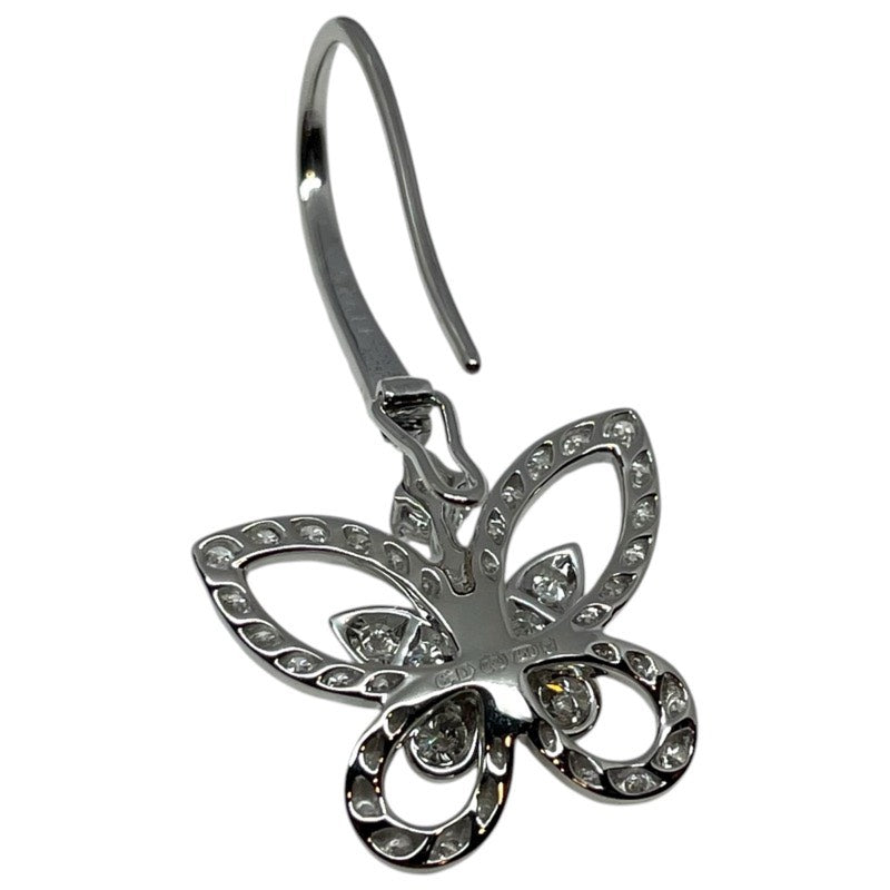 グラフ GRAFF バタフライシルエットドロップピアス ホワイトゴールド