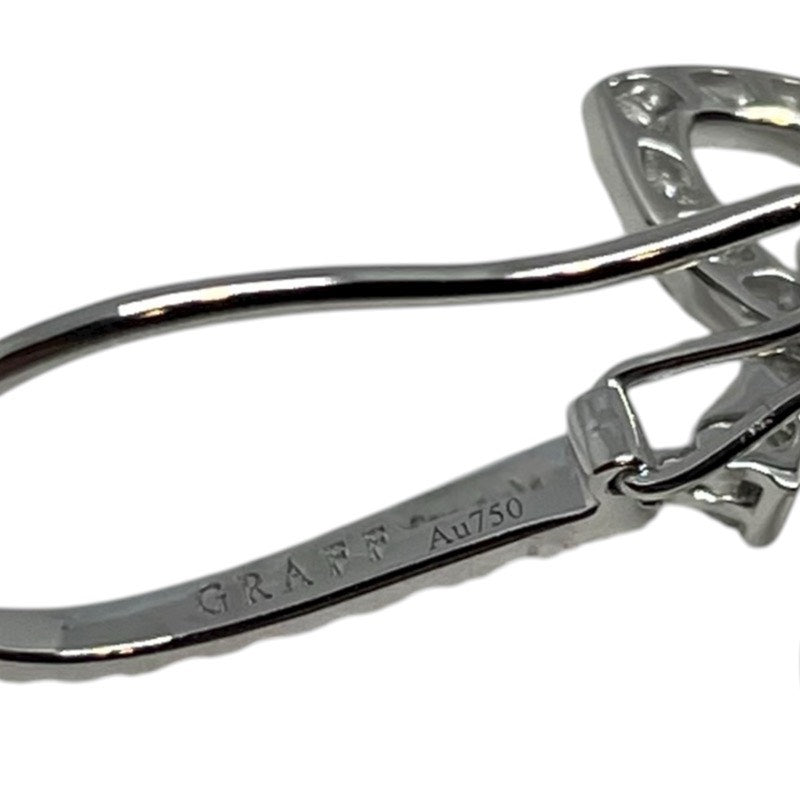 グラフ GRAFF バタフライシルエットドロップピアス ホワイトゴールド