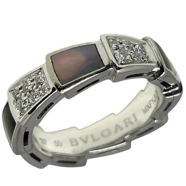ブルガリ BVLGARI セルペンティヴァイパー ダイヤリング ホワイトゴールド 750WG/MOP ジュエリー
