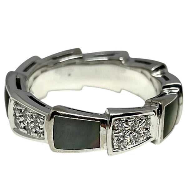 ブルガリ BVLGARI セルペンティヴァイパー ダイヤリング ホワイトゴールド 750WG/MOP ジュエリー