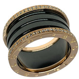 ブルガリ BVLGARI ビーゼロワン リング 4バンド(M) ピンクゴールド 750PG/ダイヤモンド ジュエリー