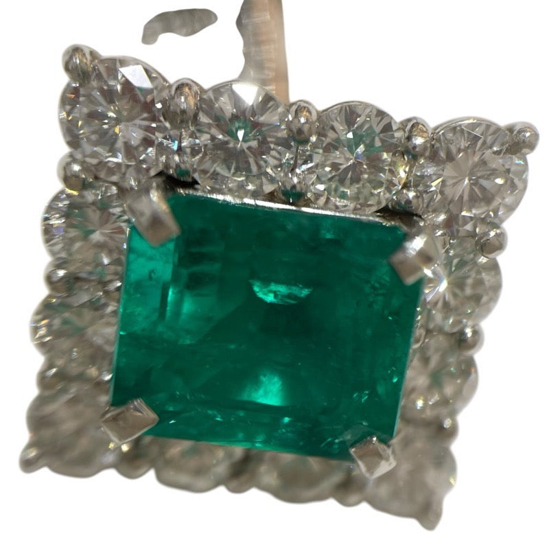 天然エメラルド ダイヤ付き カフス 天然エメラルド ダイヤ付き カフス