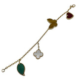 ヴァンクリーフ＆アーペル Van Cleef & Arpels ラッキーアルハンブラ ブレス イエローゴールド 750YG/イエローゴールド, カーネリアン, タイガーズアイ, マザーオブパール, マラカイト ジュエリー