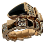 ブルガリ BVLGARI セルペンティヴァイパーリング ピンクゴールド 750PG/オニキス/ダイヤモンド ジュエリー