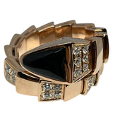 ブルガリ BVLGARI セルペンティヴァイパーリング ピンクゴールド 750PG/オニキス/ダイヤモンド ジュエリー
