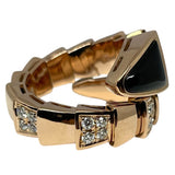 ブルガリ BVLGARI セルペンティヴァイパーリング ピンクゴールド 750PG/オニキス/ダイヤモンド ジュエリー