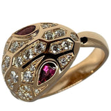 ブルガリ BVLGARI セルペンティリング ピンクゴールド 750PG/ダイヤモンド ジュエリー