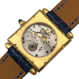 カルティエ Cartier タンク オピュ LM W1516956 シルバー文字盤 K18YG/レザーストラップ(社外品) 手巻き レディース 腕時計