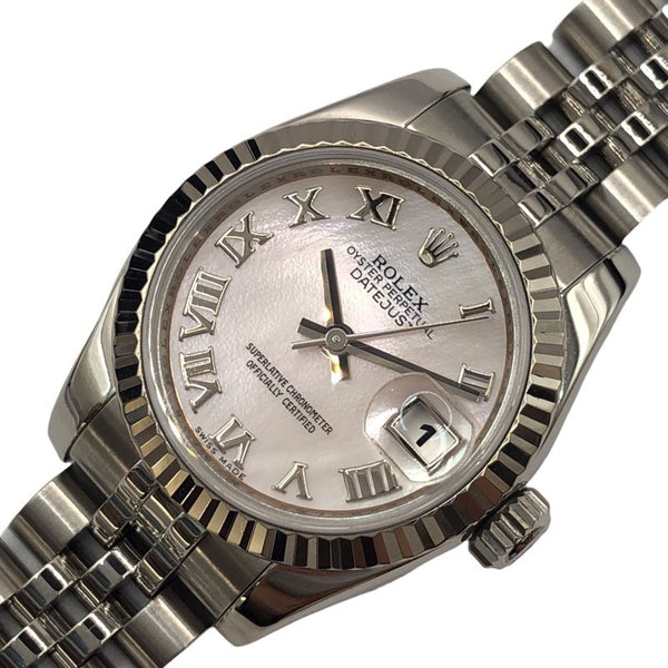 ロレックス ROLEX デイトジャスト Z番 179174NR ピンクシェル文字盤 WG/SS 自動巻き レディース 腕時計