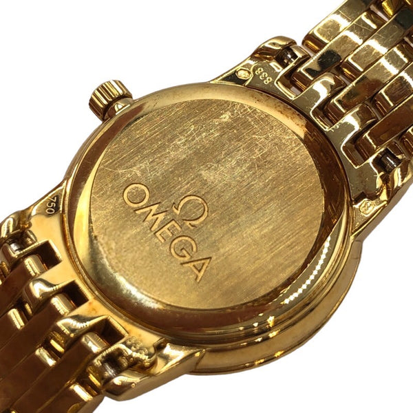 オメガ OMEGA デビル プレステージ ホワイトシェル K18YG レディース 腕時計