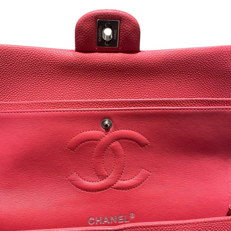 キャビアスキン ピンク A01112 ゴールド 金具　ショルダーバッグ シャネル CHANEL マトラッセ25 A01112 ピンク SV金具 キャビアスキン