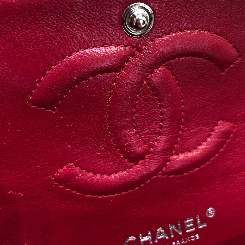 シャネル CHANEL マトラッセ25 A01112 メタリックレッド/SV金具 キャビア レディース ショルダーバッグ