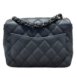 シャネル CHANEL ミニマトラッセ18 A35200 グレー　SV金具 キャビアスキン レディース ショルダーバッグ
