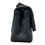 シャネル CHANEL ミニマトラッセ18 A35200 グレー　SV金具 キャビアスキン レディース ショルダーバッグ